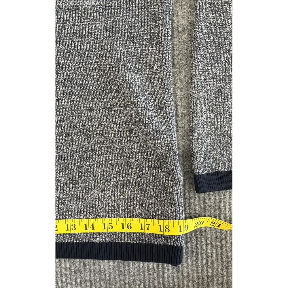 T by Talbots‎ Black/Gray Womens quarter-zip pullover sweater. - Size MP